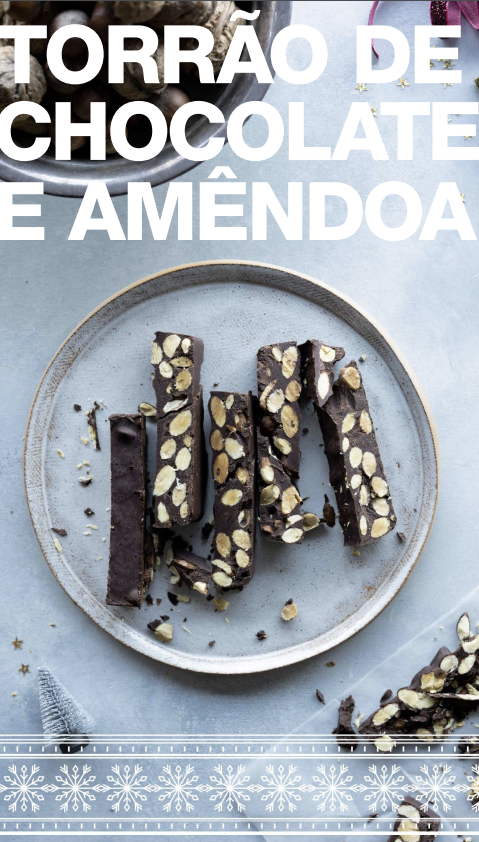 TORRÃO DE CHOCOLATE E AMÊNDOA